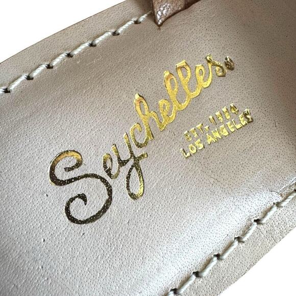 Seychelles Embroidered Beaded Gem Slip On Toe Loop Flat Sandals Women's 8.5 - Picture 6 of 10